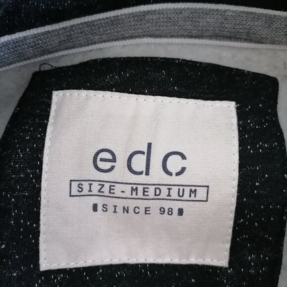 EDC Mens Black Long Sleeve Full Zip Fleece Jacket Size Medium - Picture 5 of 7